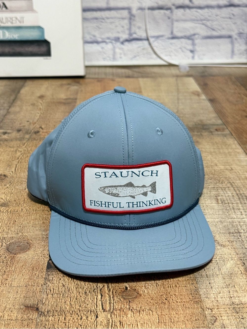 Staunch Fishful Thinking lake Boat Pier Lure Snapback Hat Cap Patch